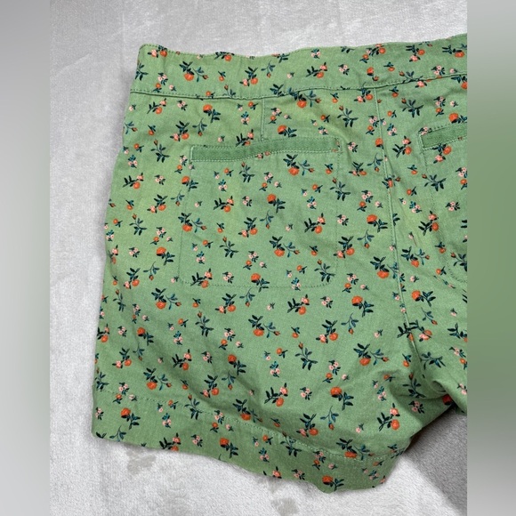 Anthropologie X Sanctuary Green Pink Red Floral Rose Cotton Blend Shorts 32 - Picture 12 of 16